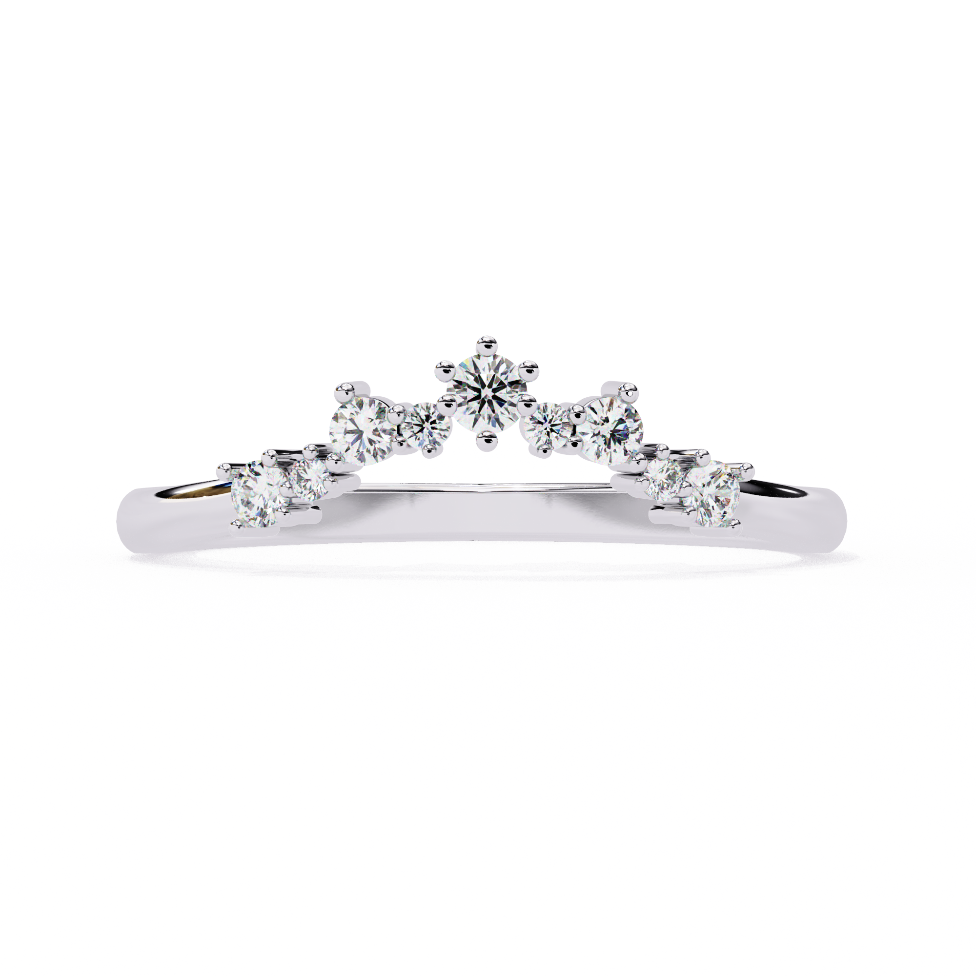 Solitairekart 0.25ct Natural Diamond Tiara Band-HI Color, VS-SI Clarity